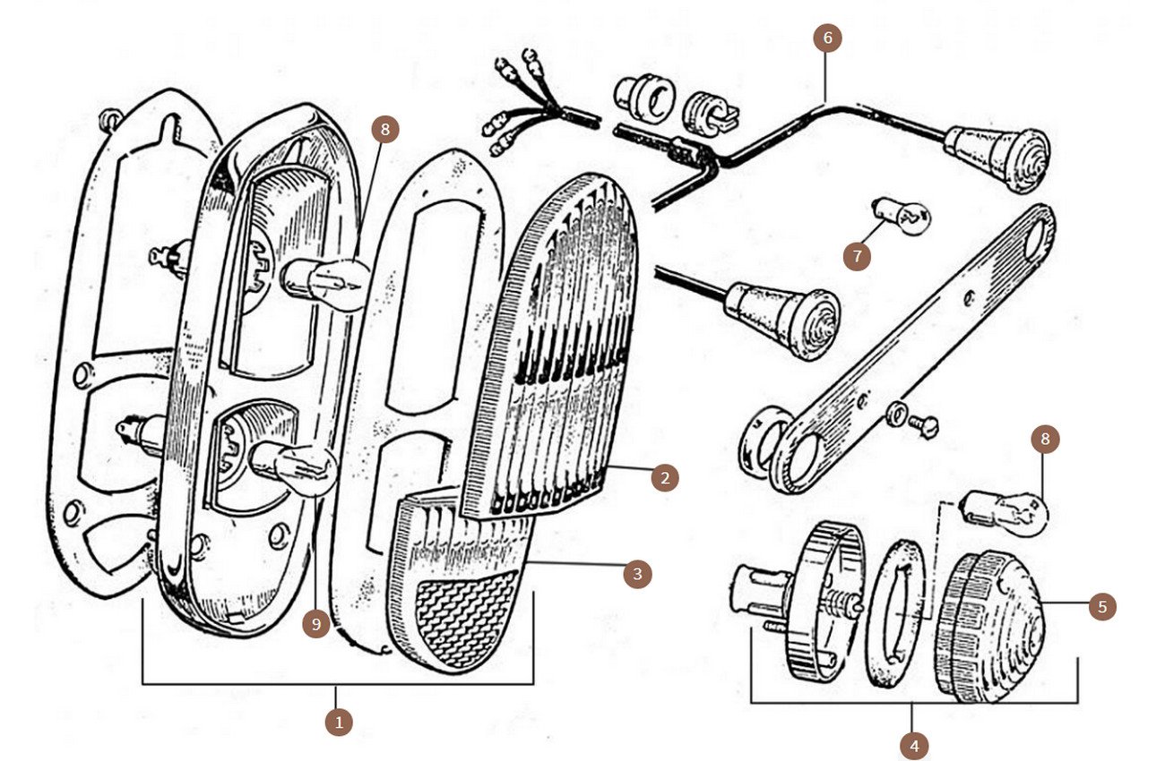 Two Lens Rear Lamps