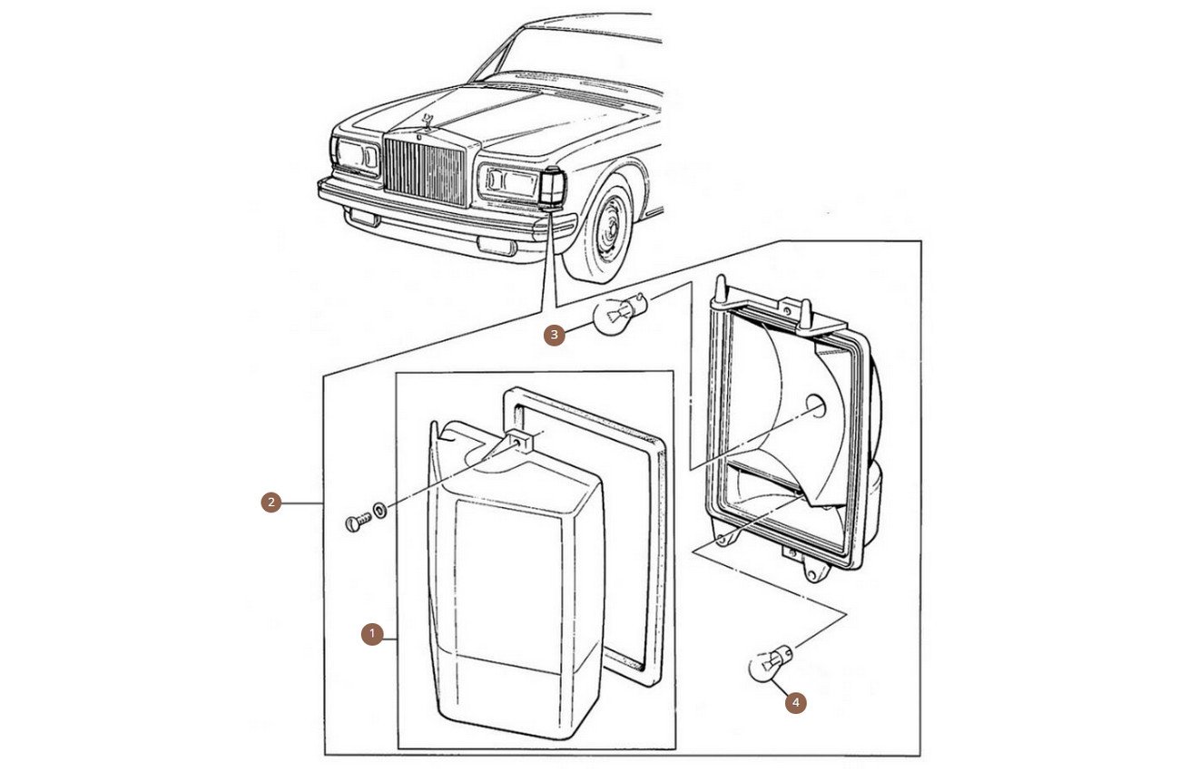 Front Indicator Amber Lens (USA cars)