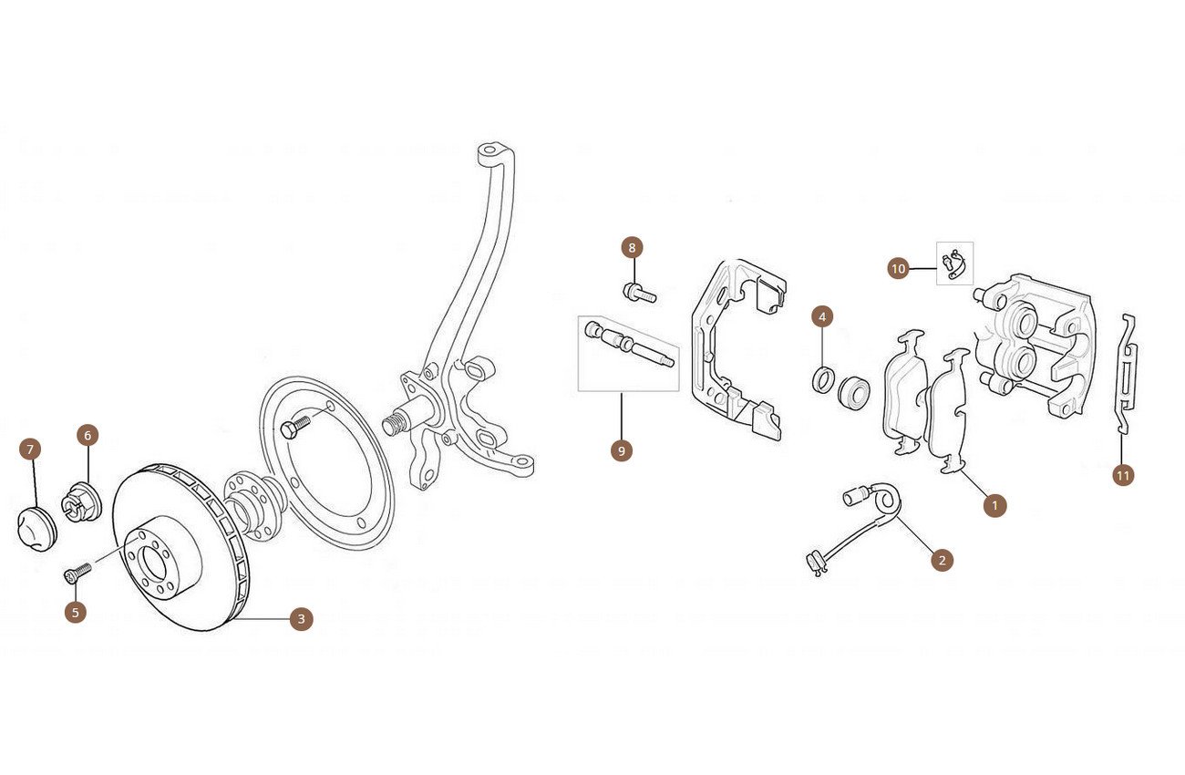 Front Brake Discs, Pads & Calipers