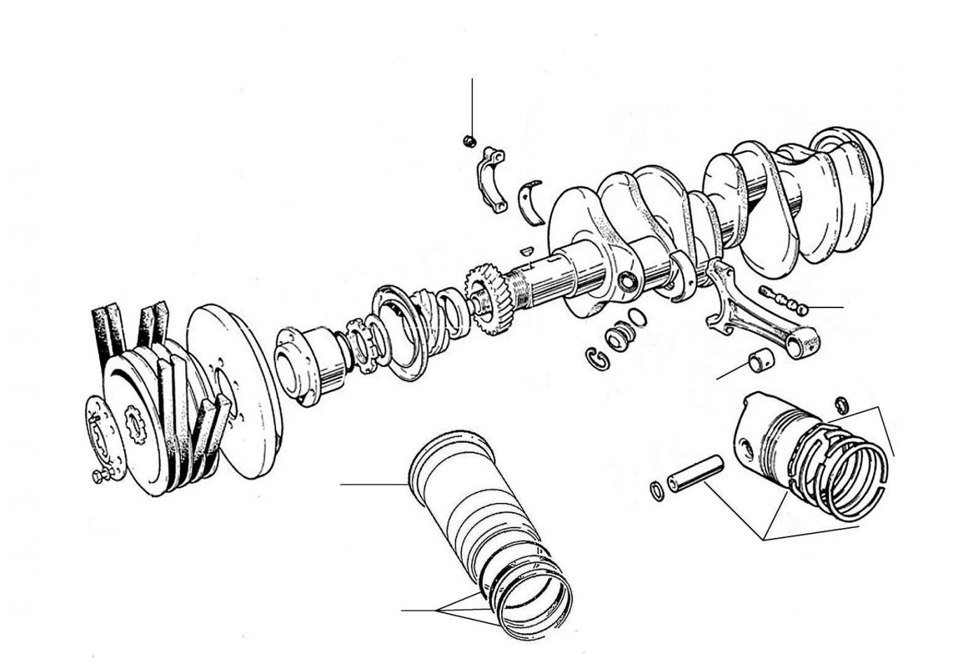 20790 Crankshaft & Pistons - S/Cloud II