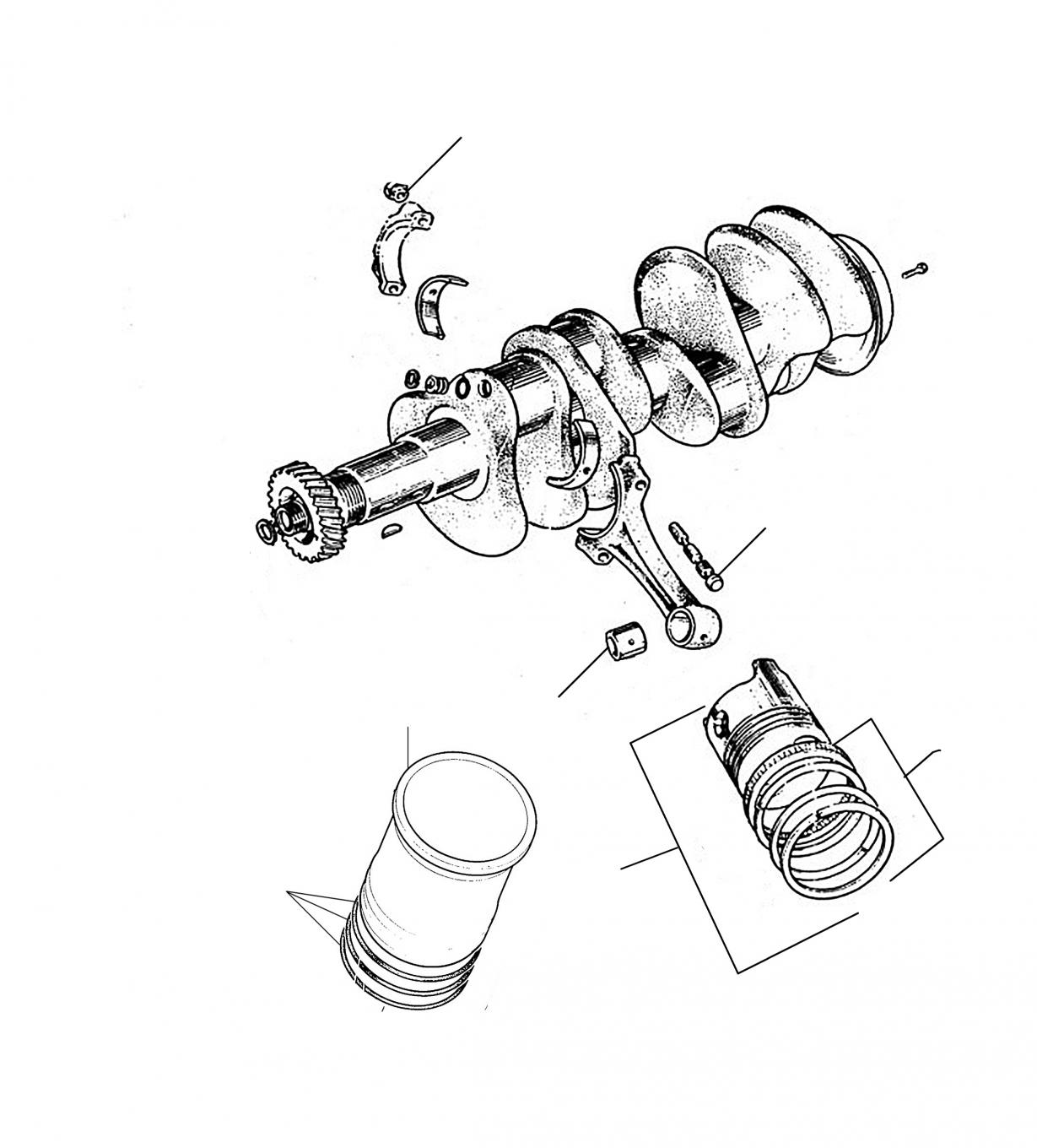 30750 Piston & liners 01001-08741 - VIN 01001 till 08741