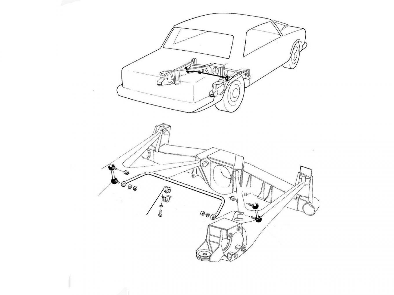 31276 Subframe Rear Rear Anti-Roll Bar Rolls 01001 till 13860 - Continental R, T, SC & Azure