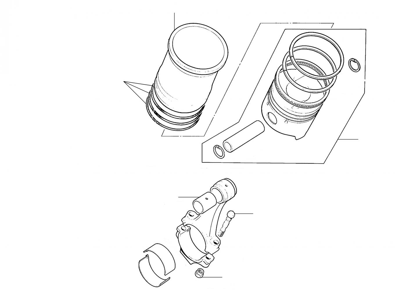 41104 Piston & Cylinder liner - VIN 20000 till 26500 (9:1 compression)