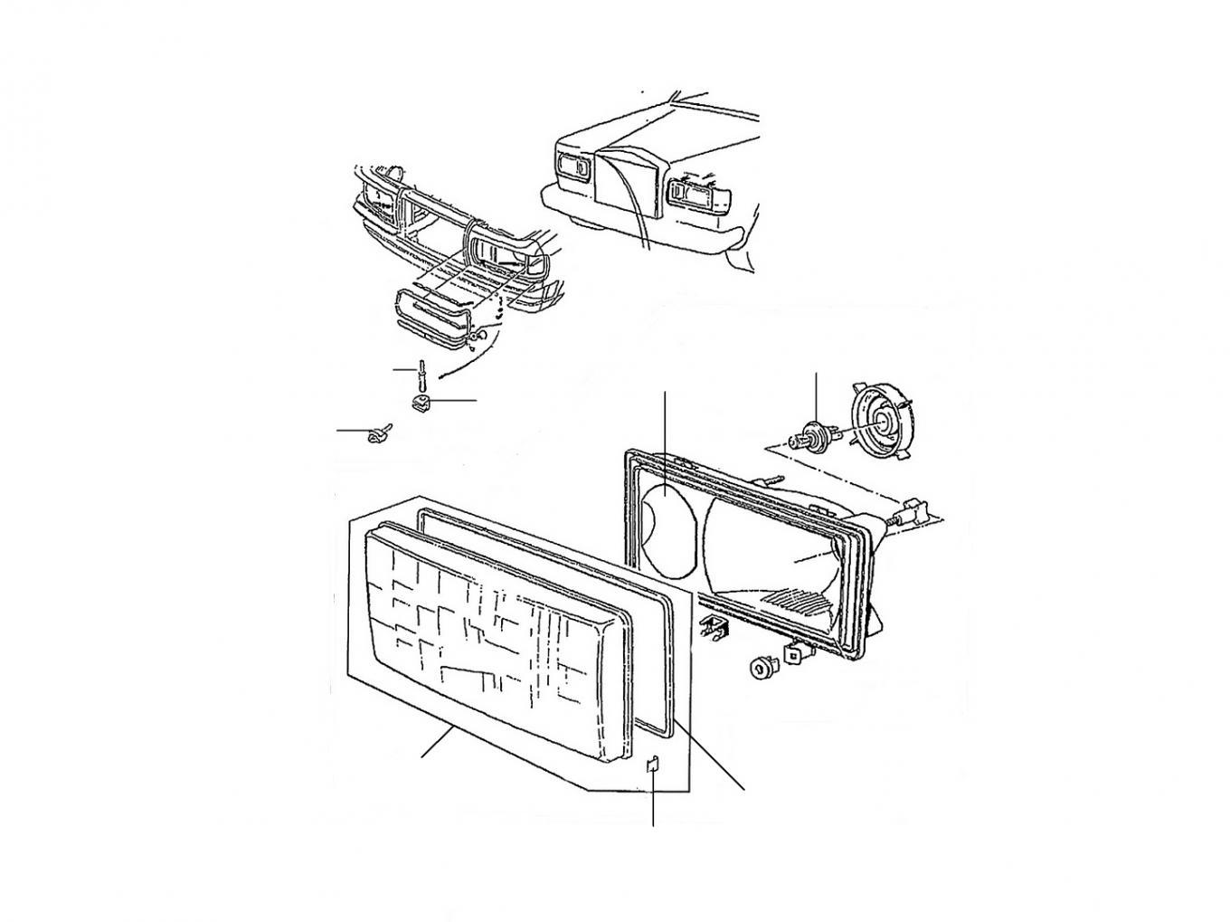 40684 Headlamps Retangular (Rolls till Royce) Single Headlamps - Left Hand Drive Countries