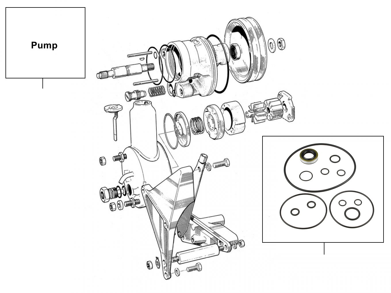 31082 Steering pump RH8605 - VIN 04549-39523 (Saginaw pump)