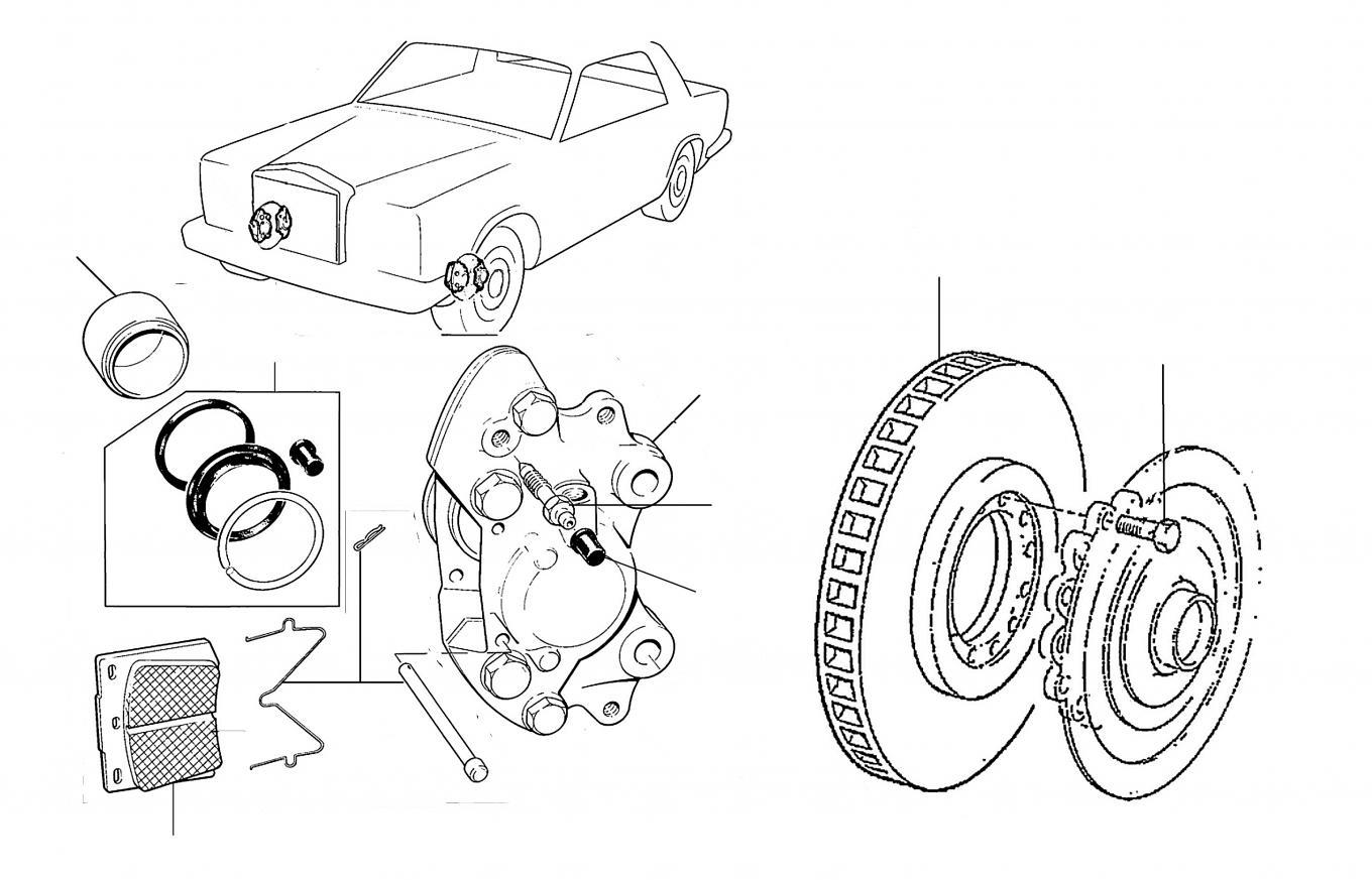 30412 Front Brakes (Discs, Pads, Calipers) - VIN 15924 till 42000 (ventilated brake discs)