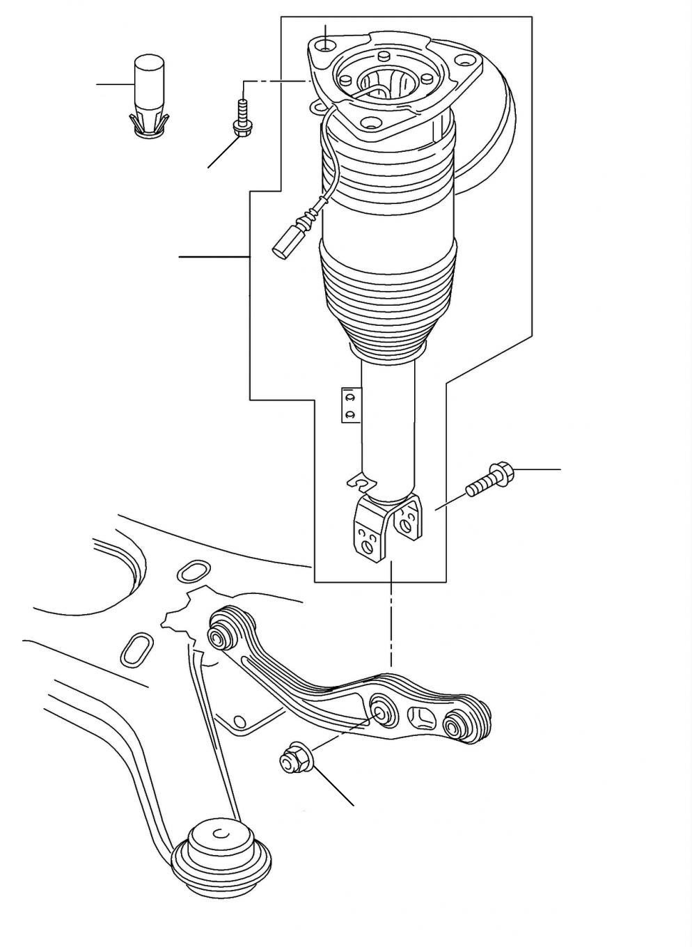 60900 Air spring damper rear Continental GT - GT (2004-2011)