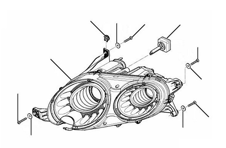 Headlamp LHD Other than usa 2012-2017 - 2012 till 2017