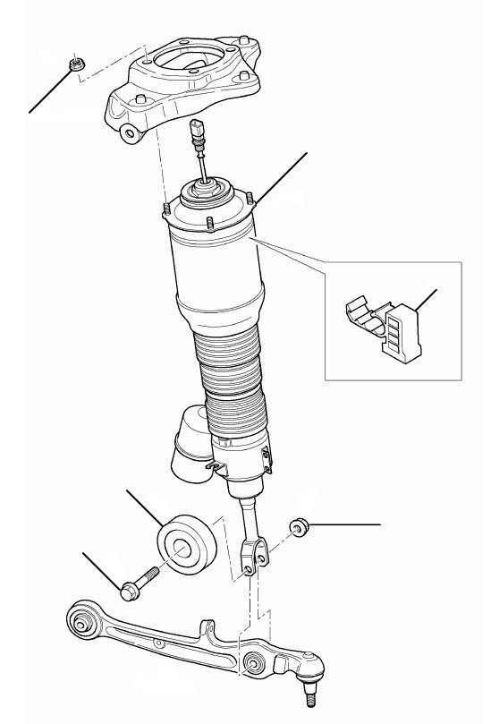 air spring damper flying spur front 2005-2008 - Flying Spur (2005-2013)