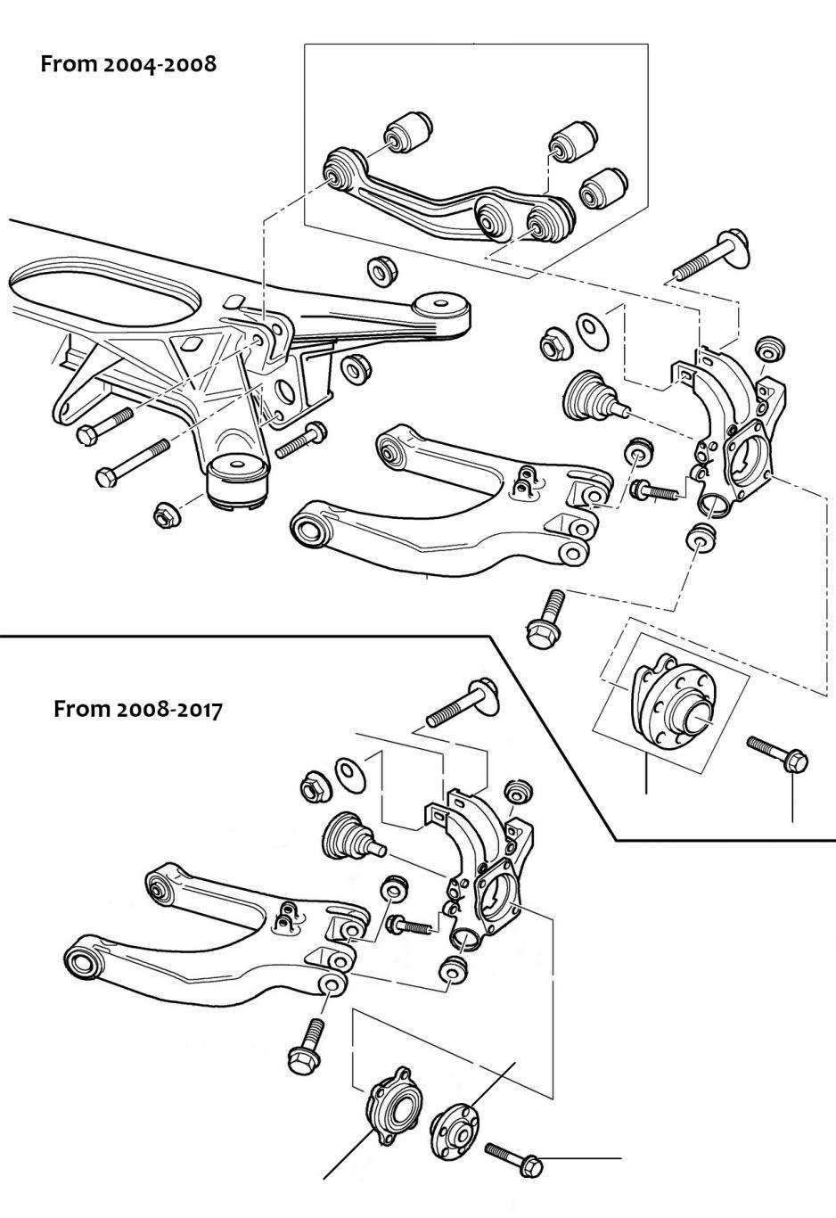 60921 Rear hubs & bearings - Hubs & Bearings
