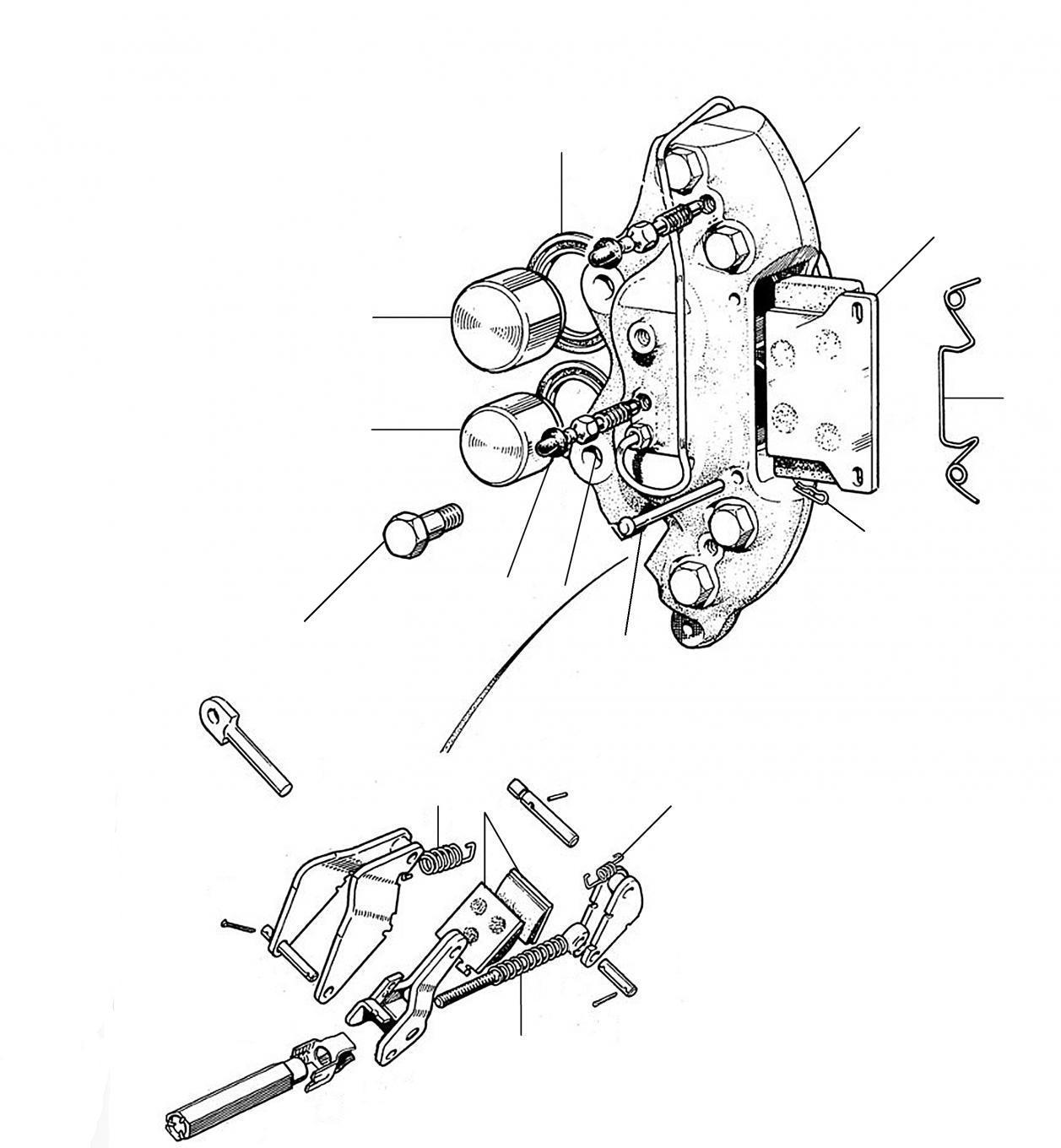 30420 Caliper rear earley - VIN 01001 till 22117