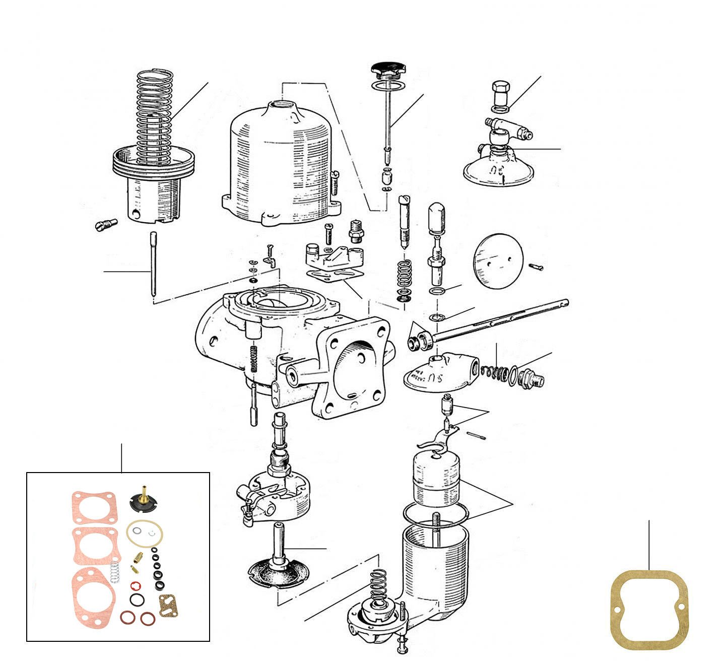 30922 Carburettor 06001-7324 - VIN 06001 till 07324