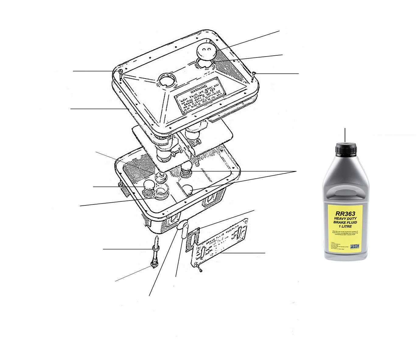 30440 Brake fluid reservoir - VIN 01001 till 42000