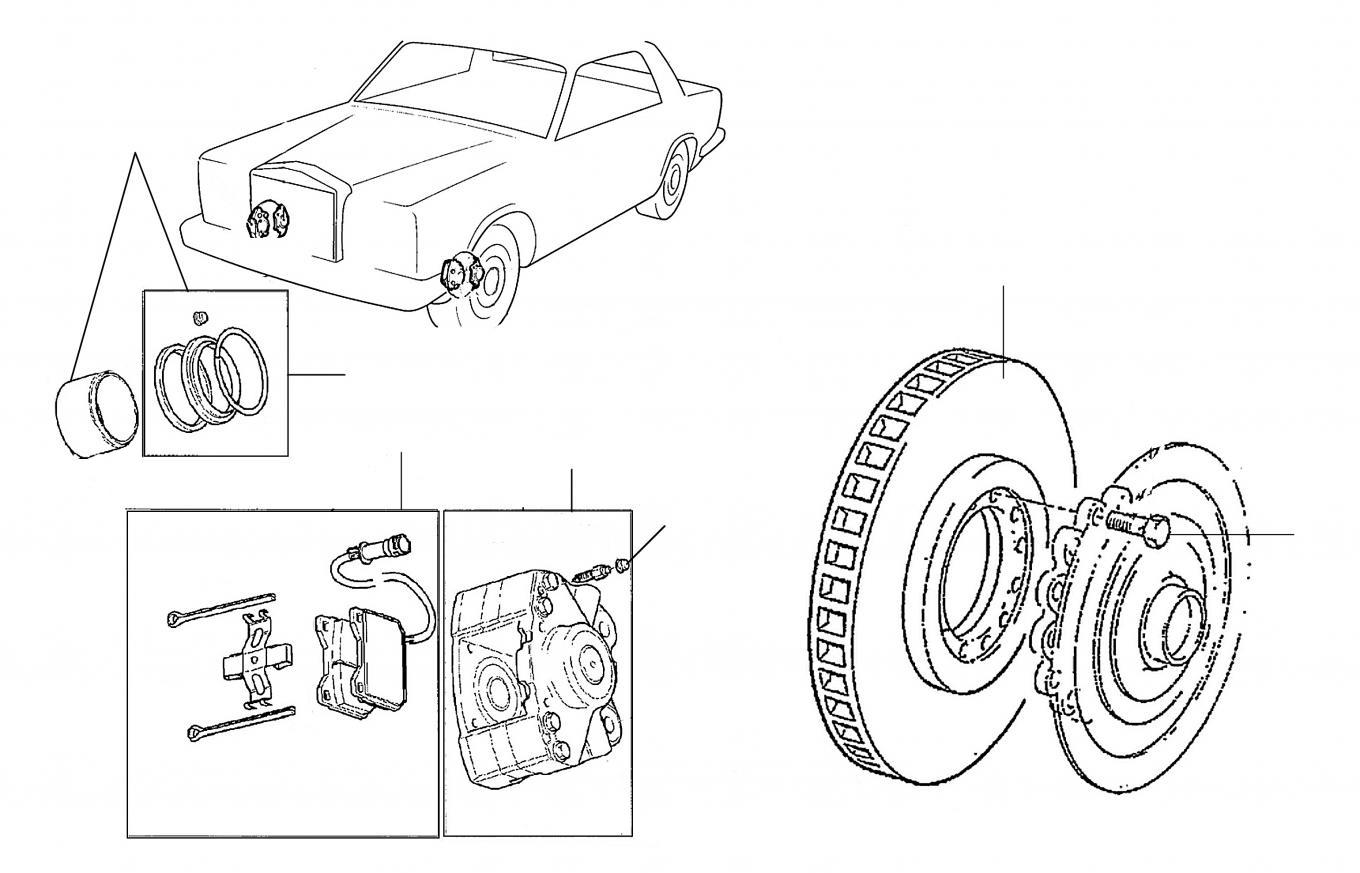 40452 Front Brakes (Discs, Pads, Calipers) Cars with Uprated Brake Disc (340mm) - Cars with Big Brake Disc (340mm)