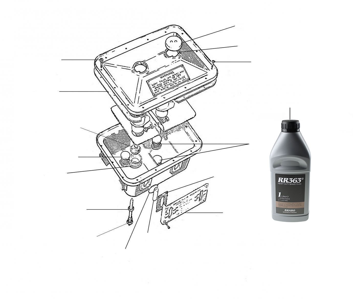 30440 Brake fluid reservoir - VIN 01001 till 42000
