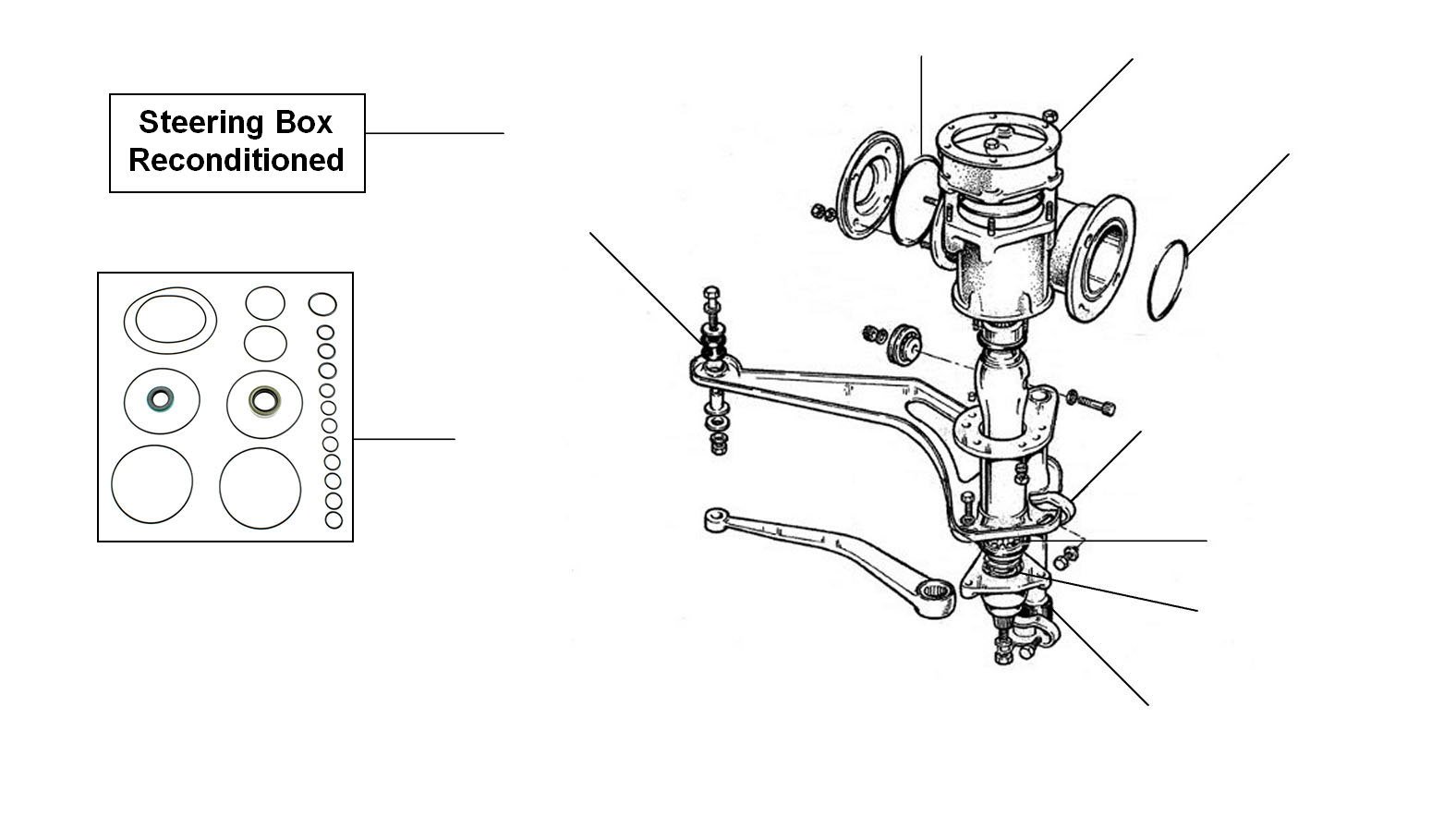 Steering box 1955 cloud II-III S2-S3 - Steering Box