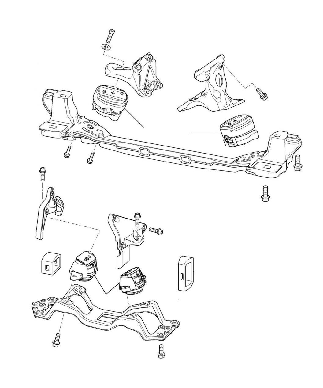 60460 Engine & Gearbox Mounts 3W0199381R - 2004 till 2011