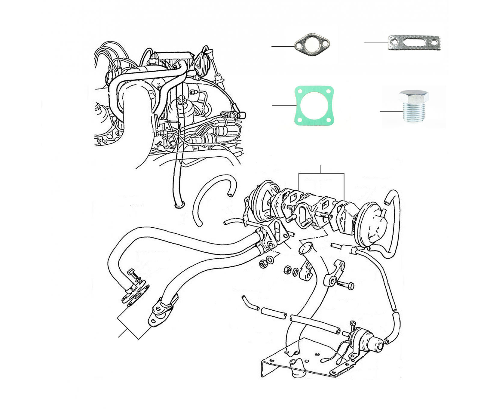 30734 Exhaust gas recirculation - Exhaust Gas Recirculation System Gaskets (USA Cars)
