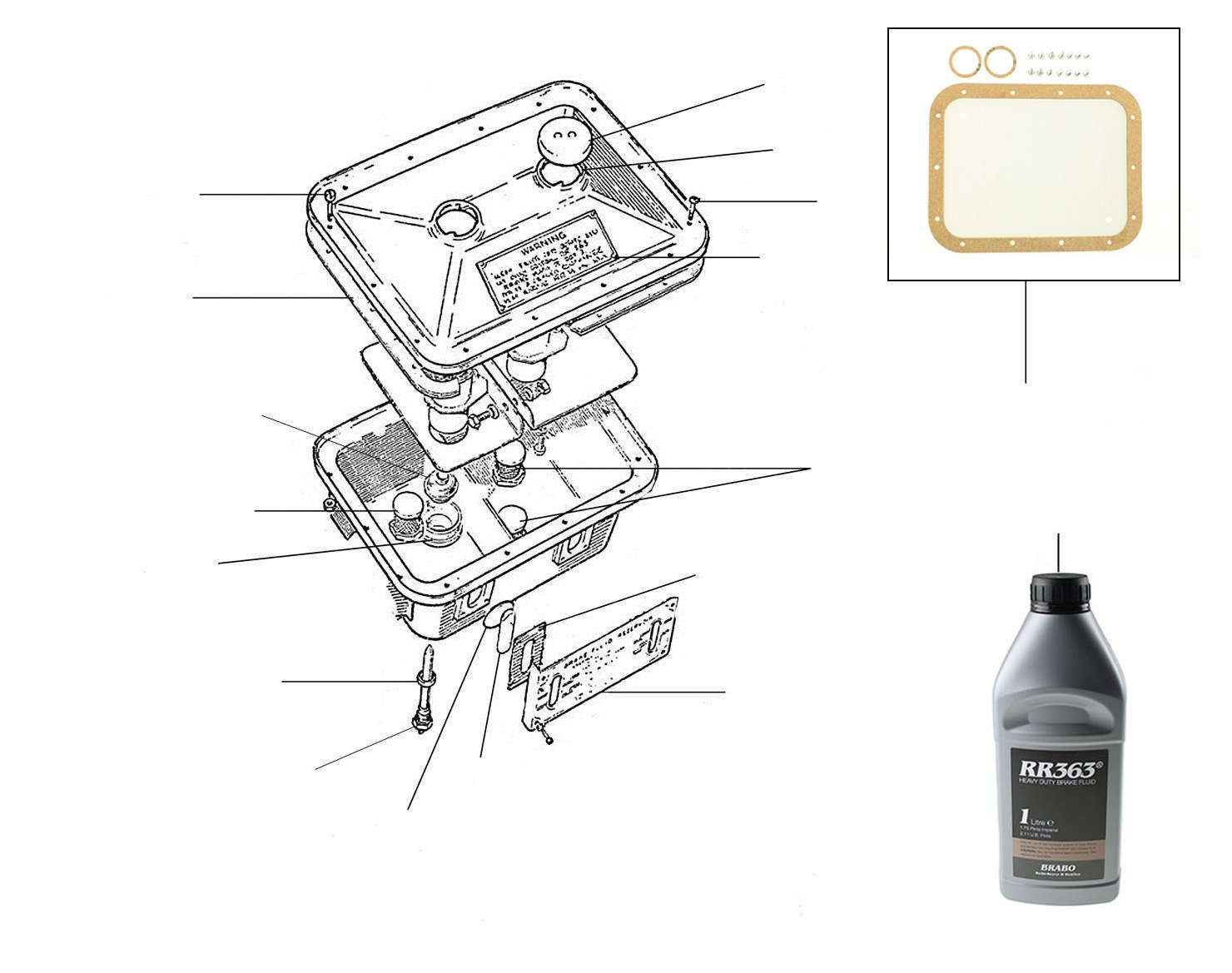 30440 Brake fluid reservoir - VIN 01001 till 42000